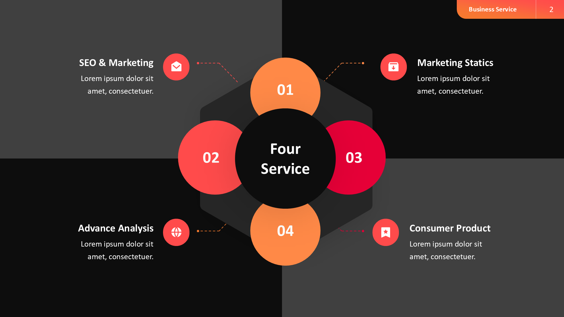 Service Business - Dark (no Image) slide 2